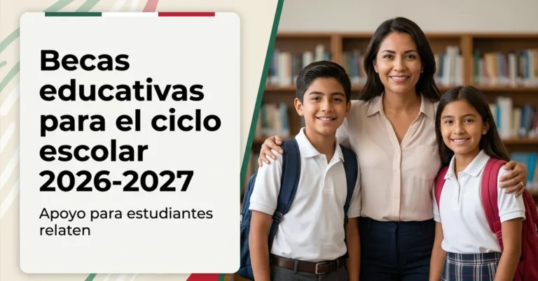 Becas educativas para el ciclo escolar 2026-2027